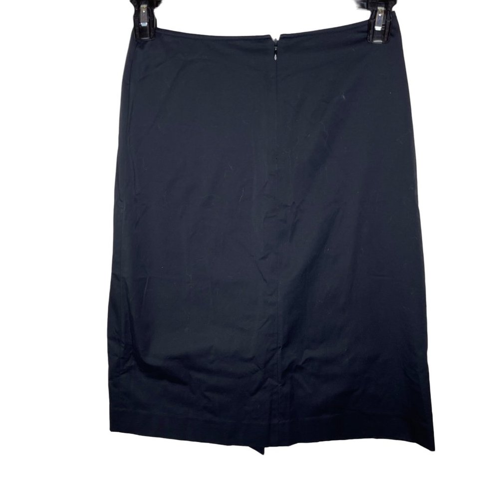 Halogen Business Casual Skirt Size 2 Black Microfiber Midi - Picture 3 of 12